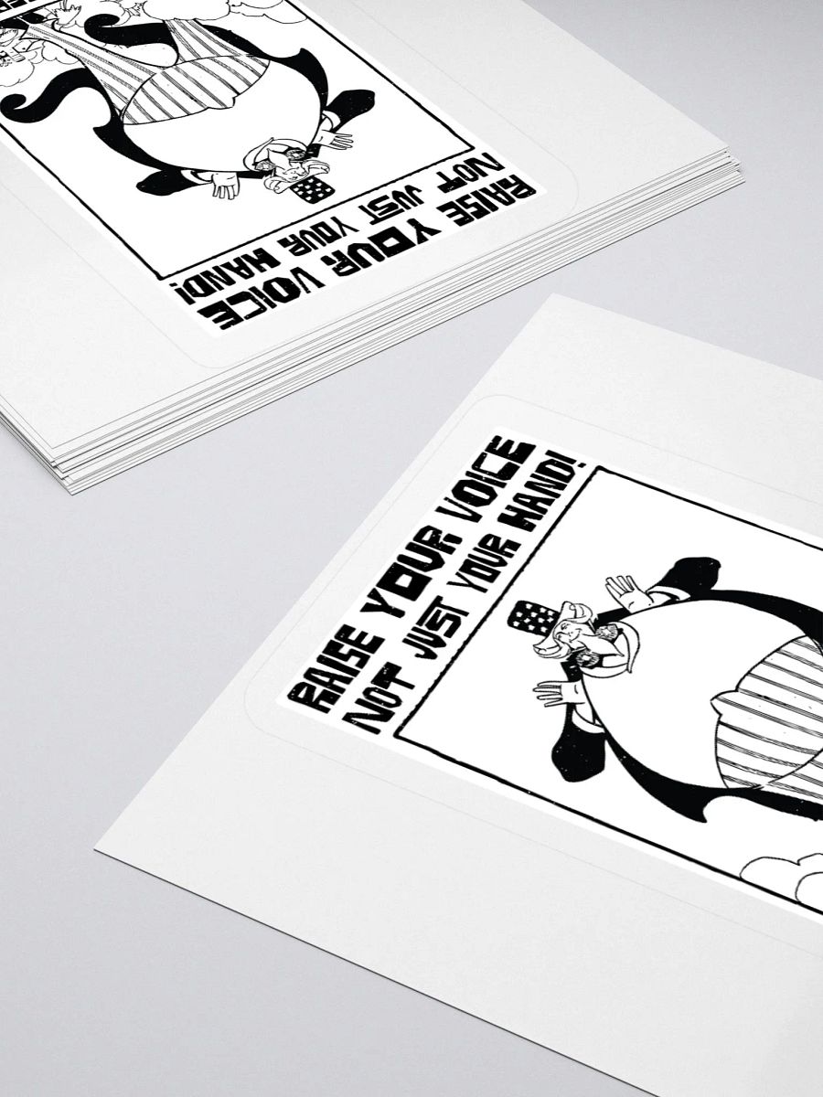Raise Your Voice Not Your Hand Political Student Sticker product image (12)