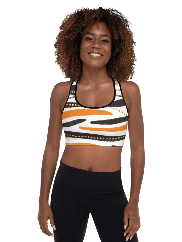 Wild Orange Padded Sports Bra product image (2)
