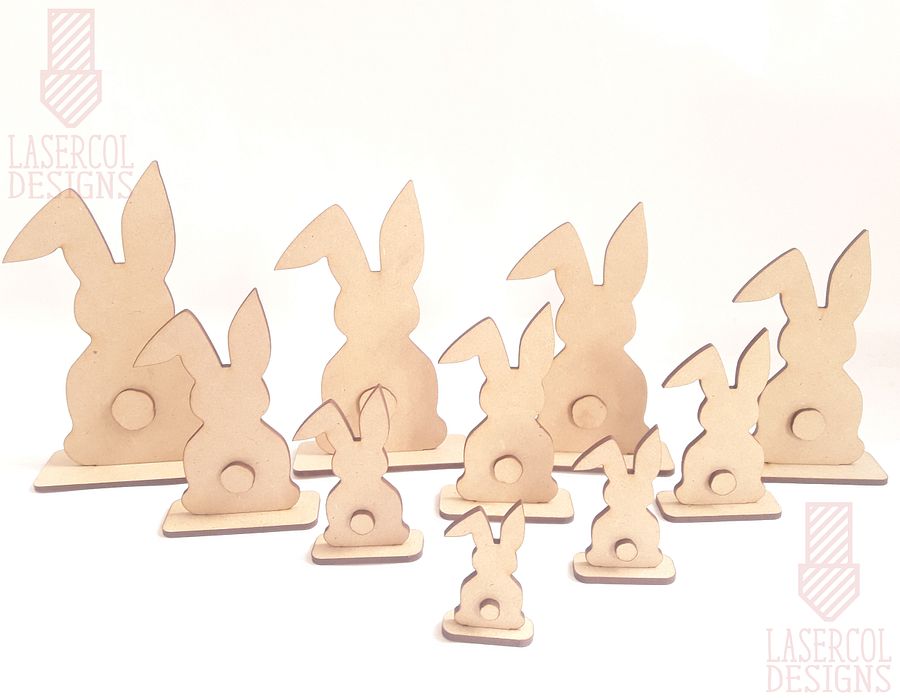 Easter Bunny With Stand (Ten sizes) - Laser Cut Files product image (9)