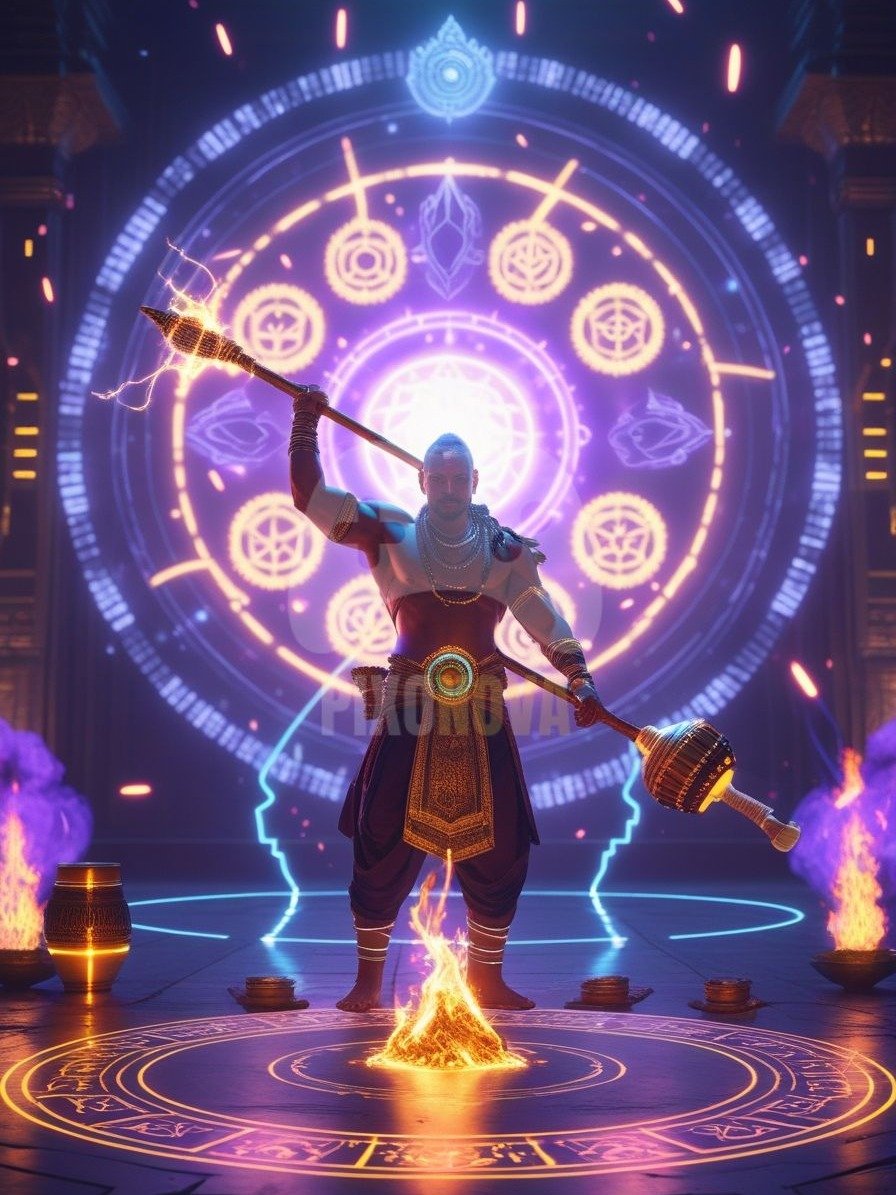 Mana Burn Ritual | Digital Poster (896 x 1344 px, PNG + PDF) product image (2)