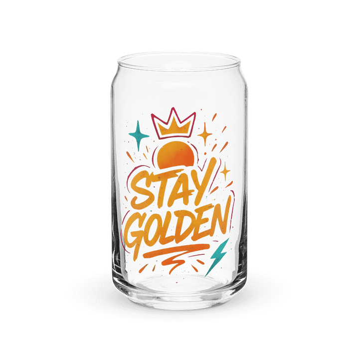 "Stay Golden" Graffiti Can Glass | Sip Loud, Shine Brighter product image (2)