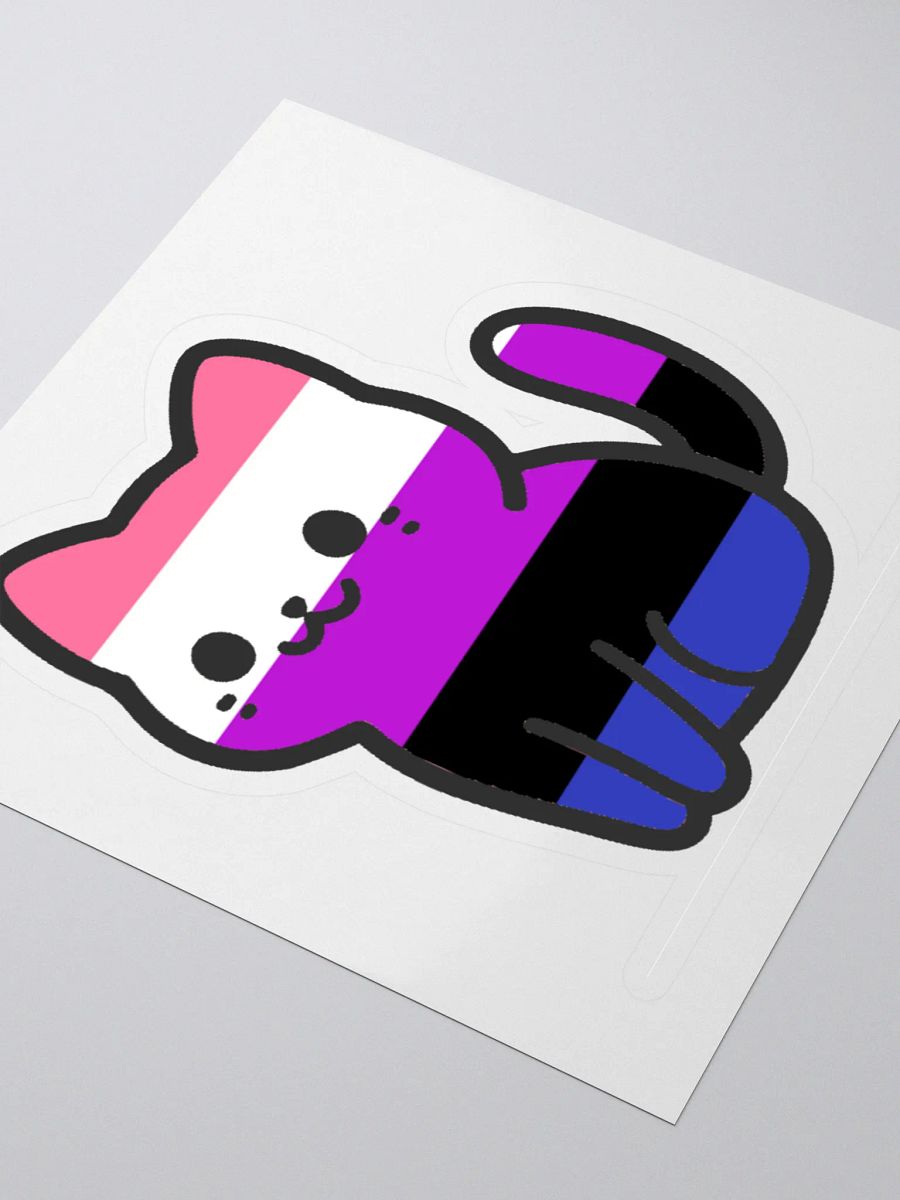 Genderfluid Pride Kitty Sticker product image (3)