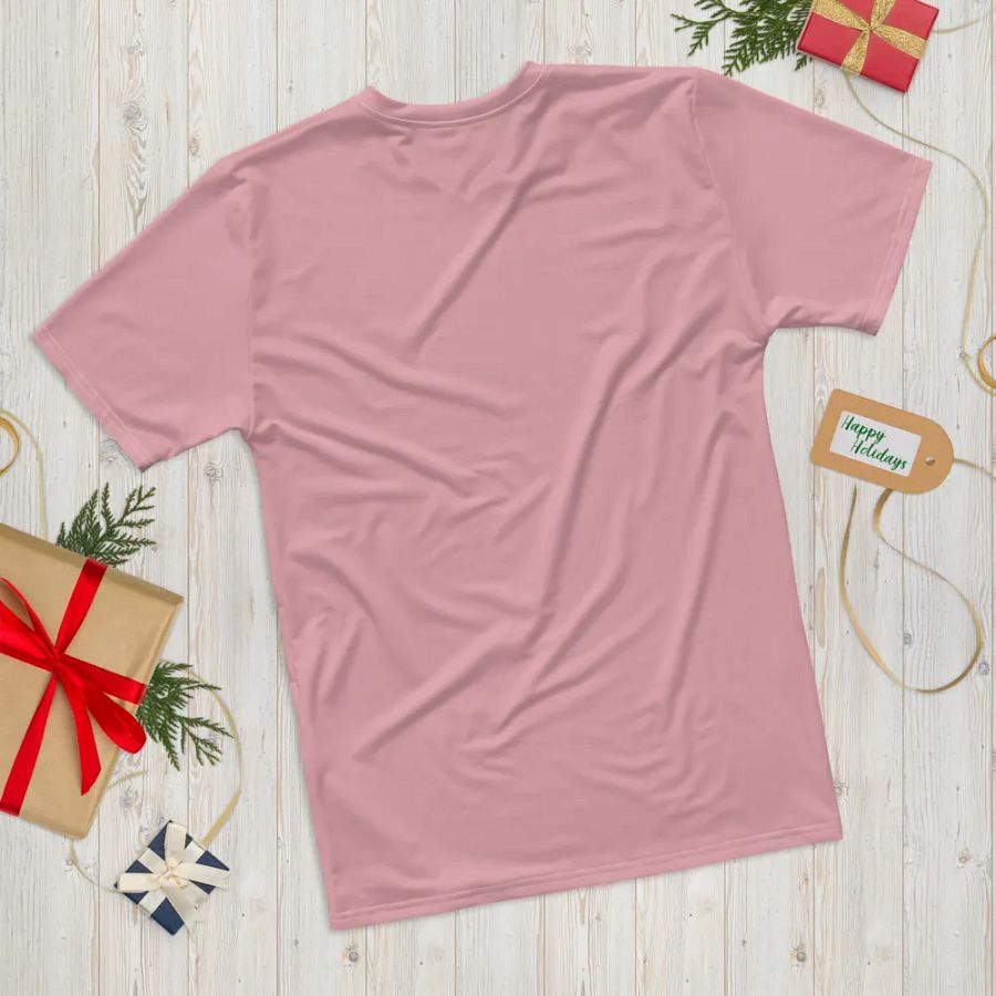 Plain Dusty Light Pink Soft Summer Men's Crewneck Polyester Heavyweight Premium T-Shirt by Treasure Pie product image (12)