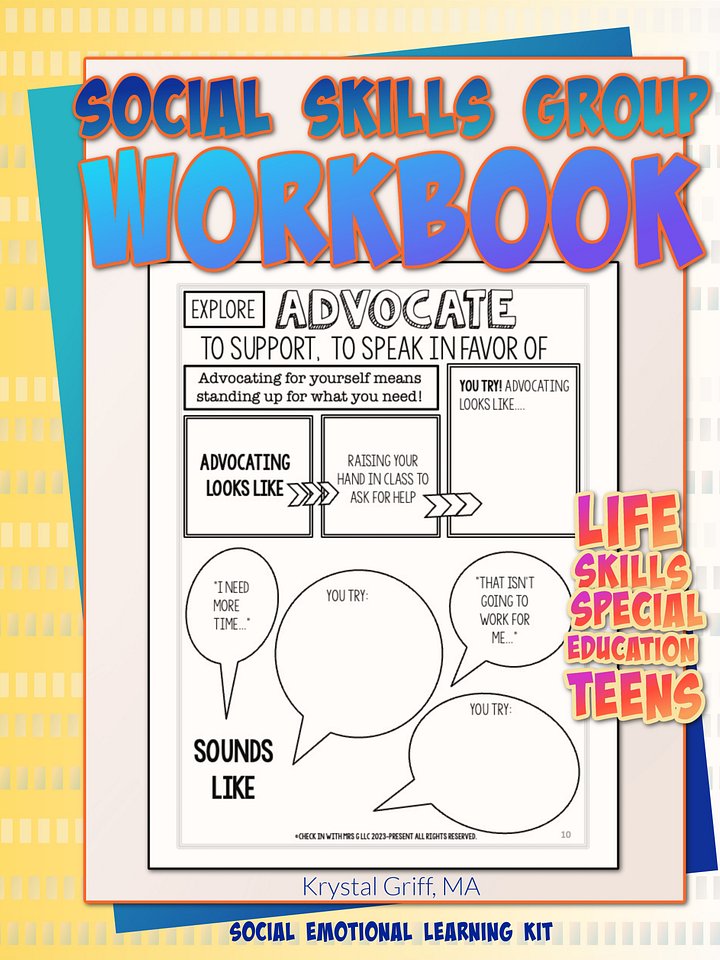 Social Skills Group Workbook- Instant Download product image (1)