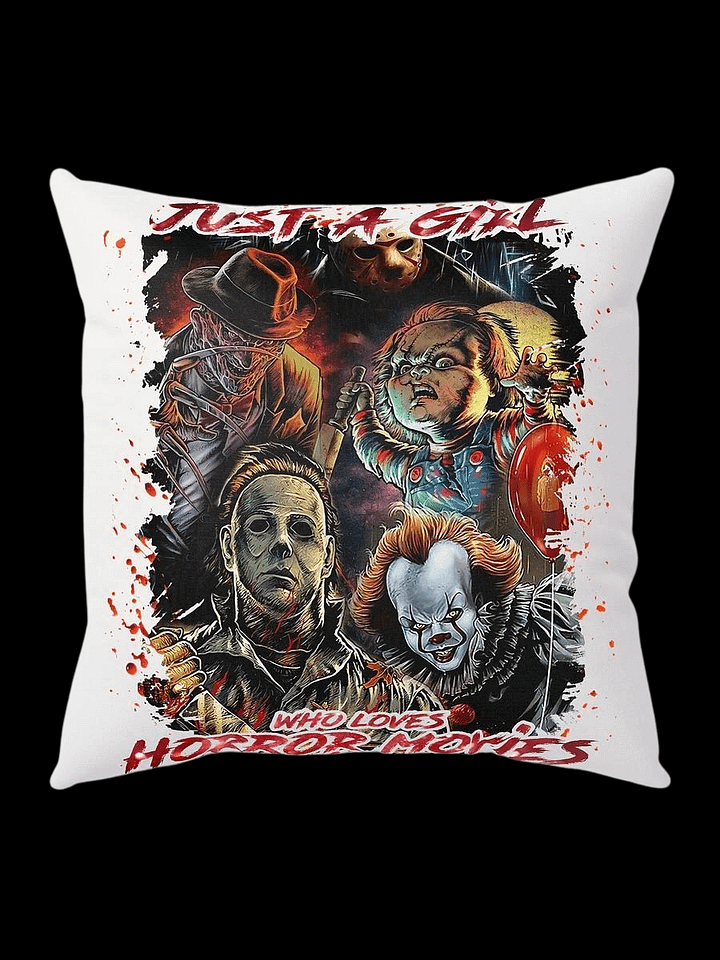 Just A Girl Who Loves Horror Movies Pillow product image (6)