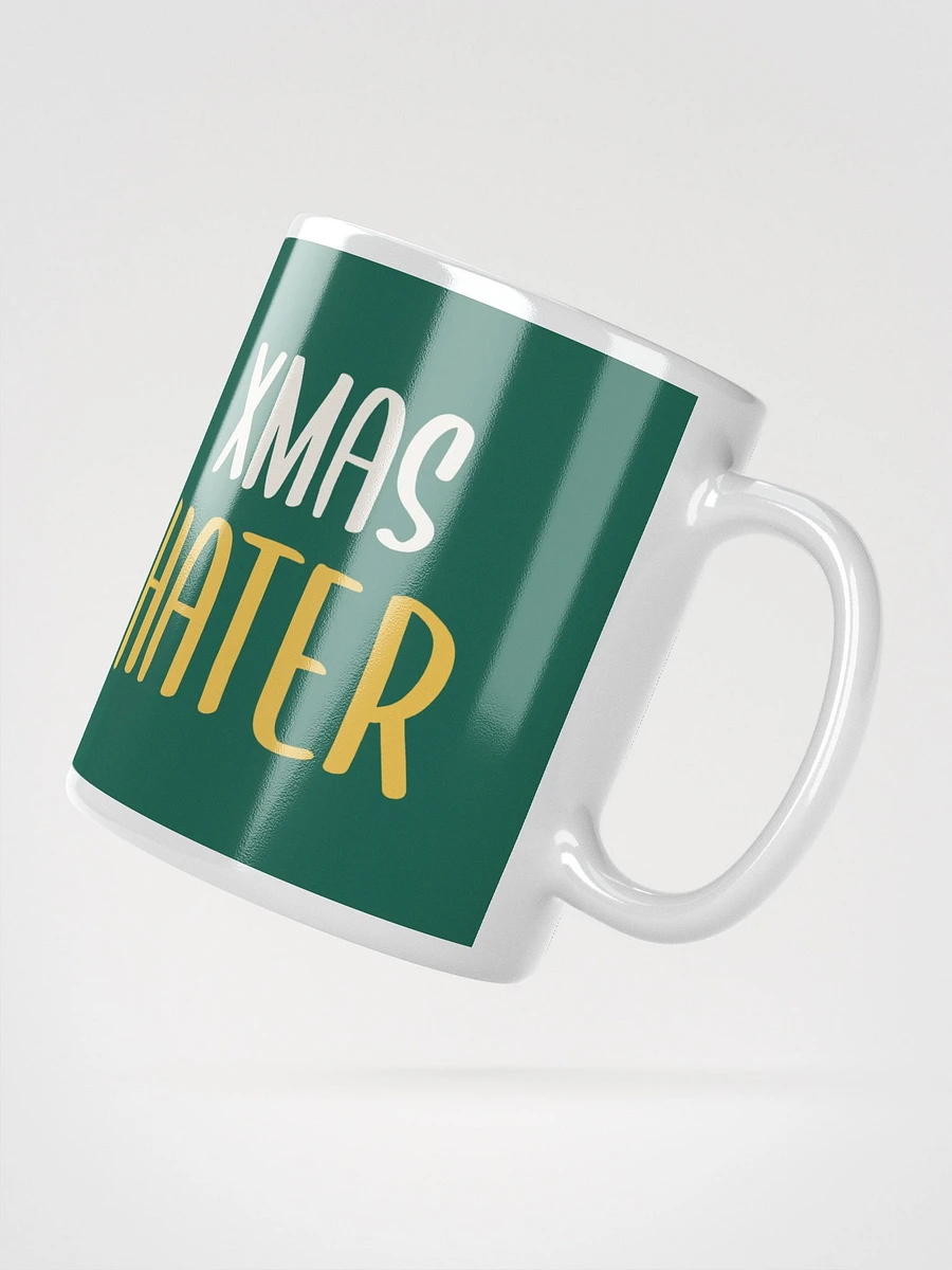 Xmas Hater Ceramic Mug - Humorous 11 oz or 15 oz Coffee Cup with Burning Tree Design product image (4)