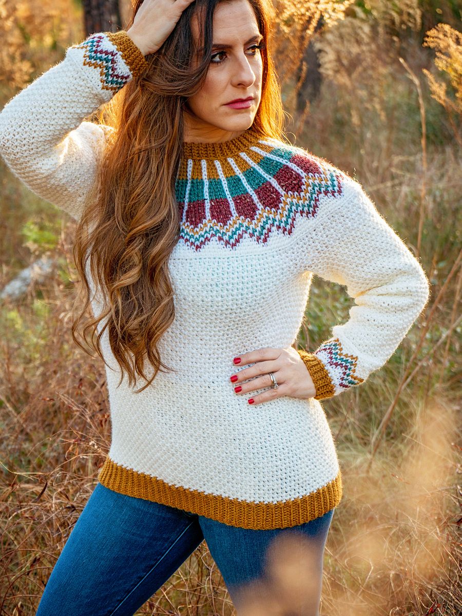 Traveler Crochet Sweater Pattern Tutorial (9 sizes) product image (5)