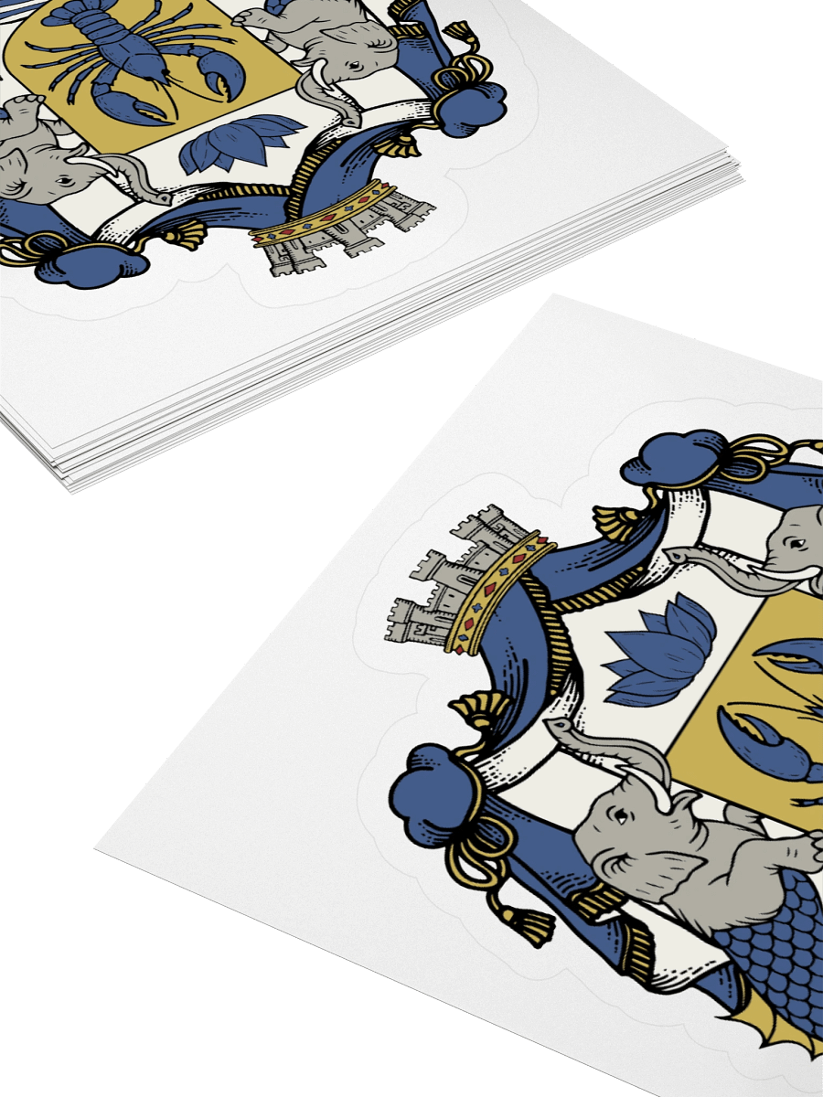 Blue Lobster Royal Arms Kiss Cut Sticker product image (4)