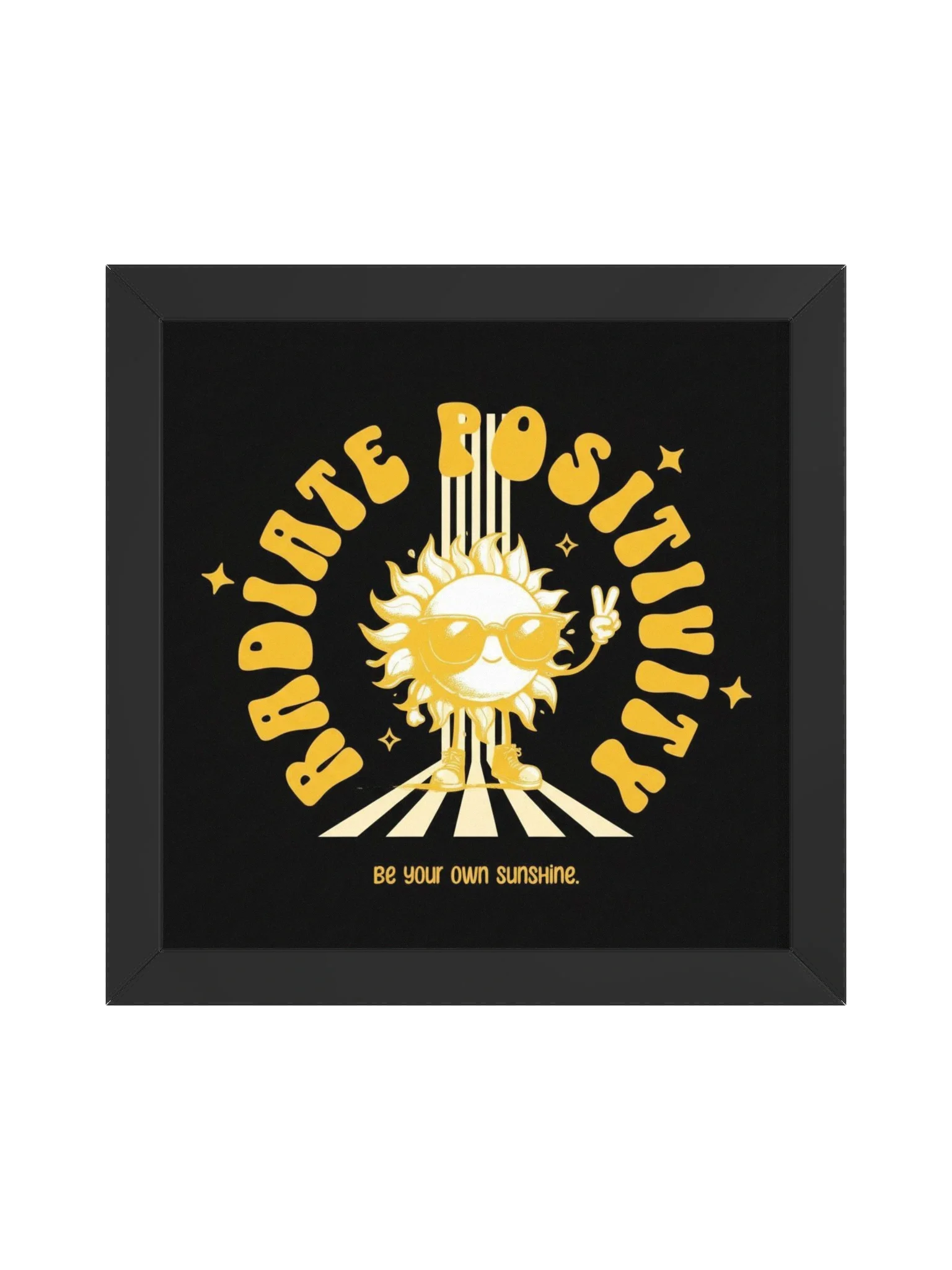 Retro Sun Radiance Framed Poster product image (4)