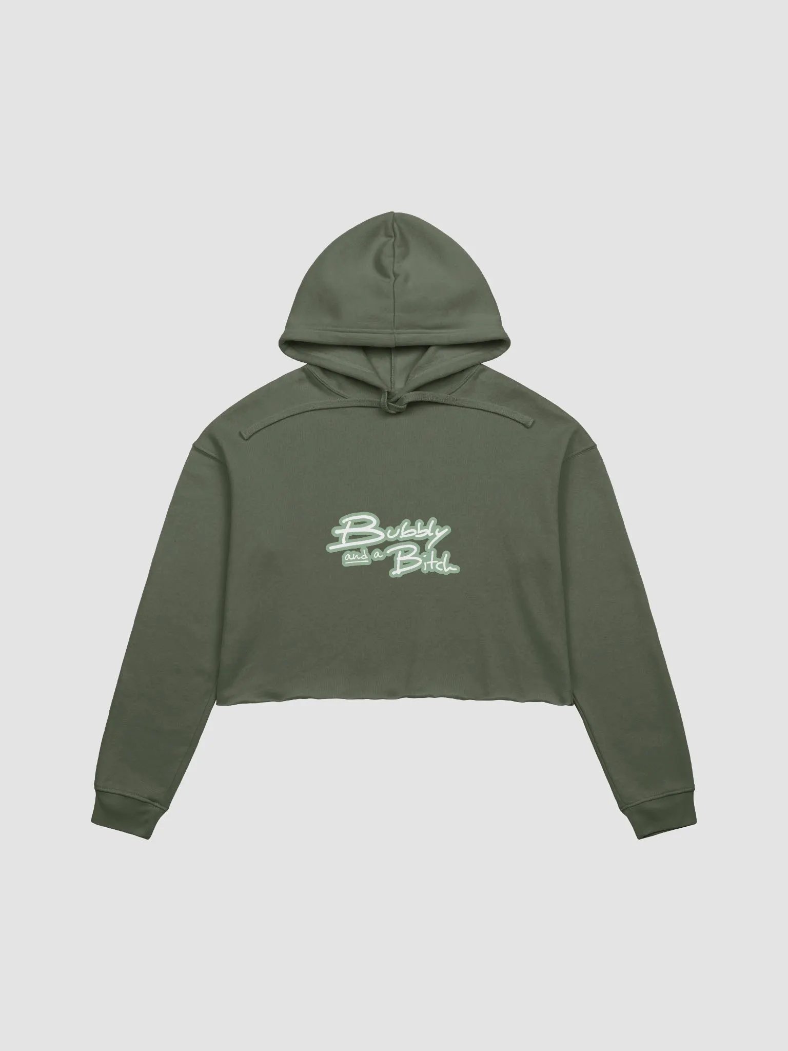 Bubbly and a B*tch (lined design, #96B697) fleece cropped hoodie product image (14)