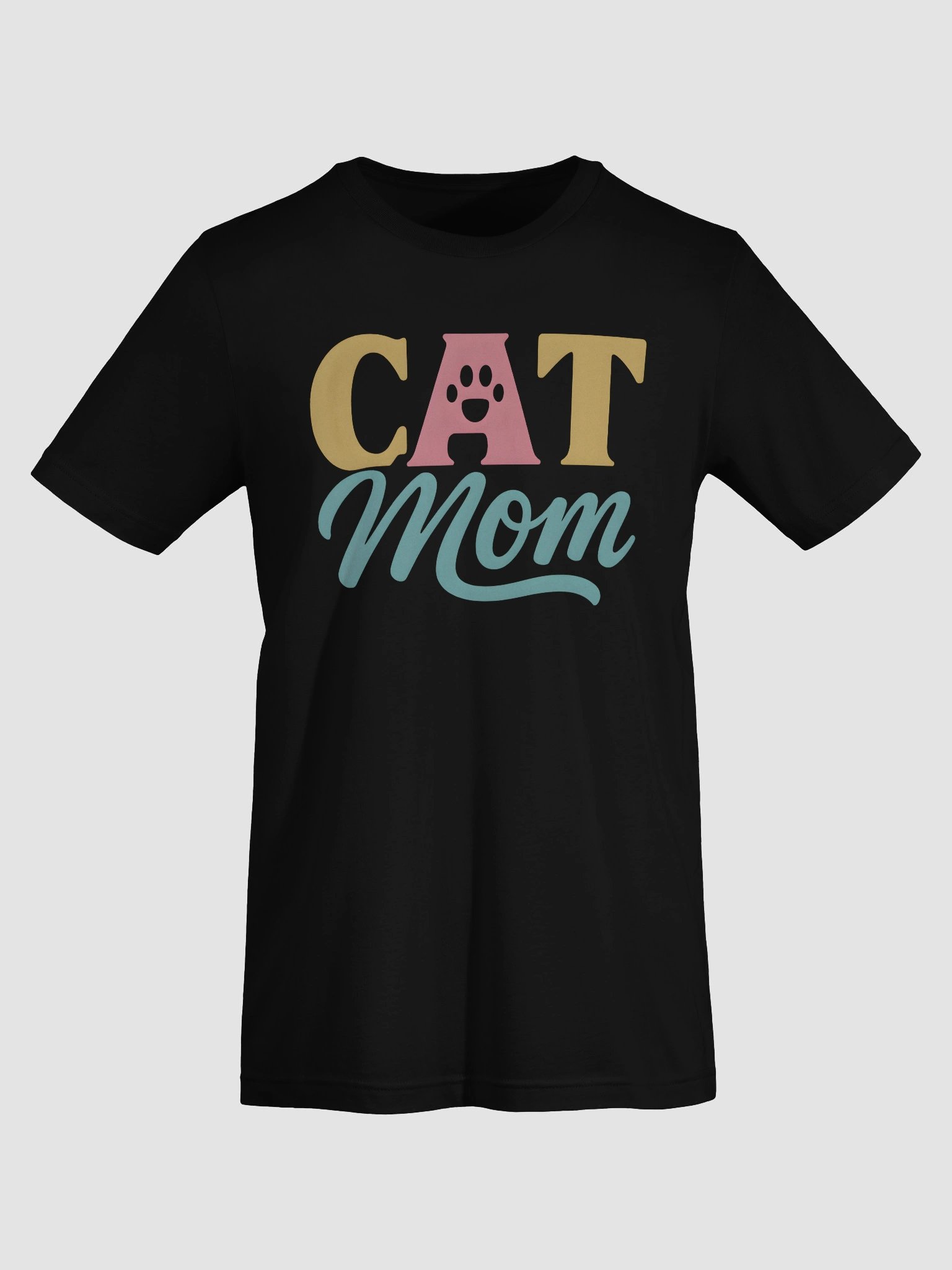 Cat Mom T-Shirt | Cute Pet Lover Tee with Paw Print | Gift for Cat Owners product image (7)