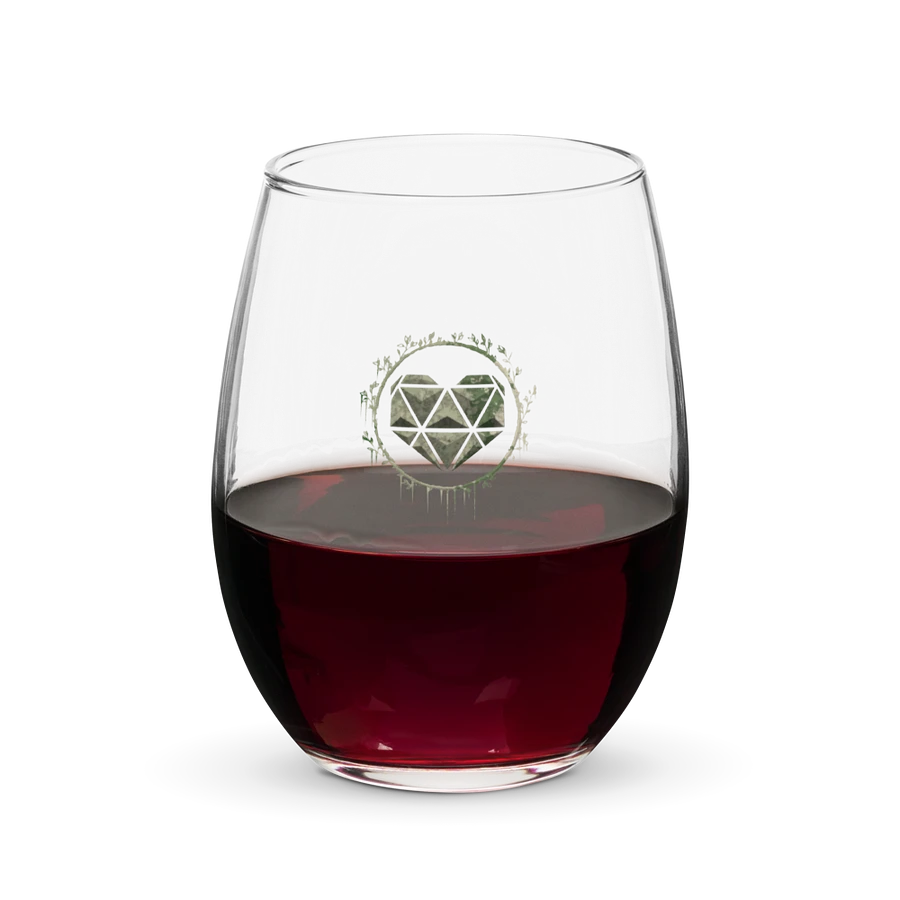Green Heart stemless wine glass product image (3)