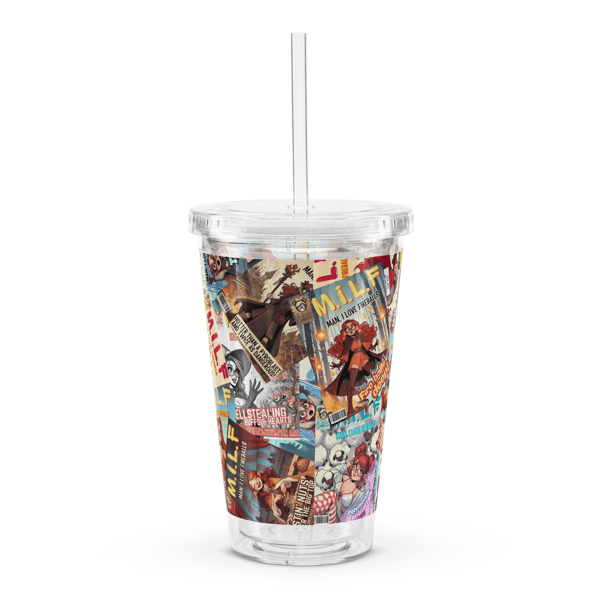 M.I.L.F. Clear Plastic Tumbler (16oz.) product image (6)