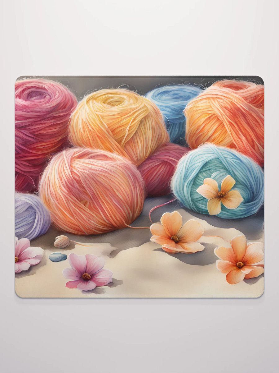 A Pile of Colorful Yarn in Sand, Gaming Mouse Pad, 2 Sizes product image (3)