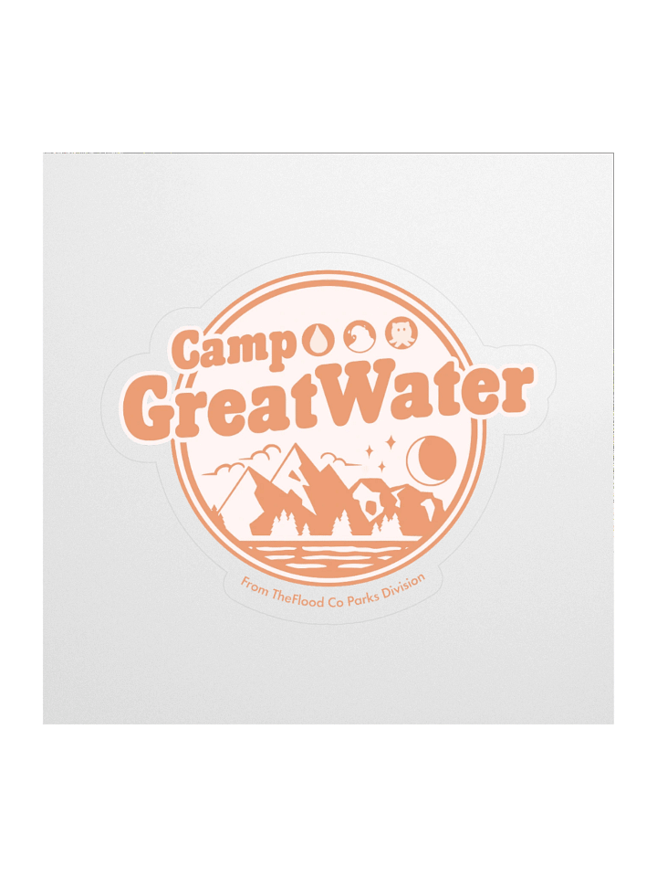 Camp GreatWaterLogo 4x4 sticker product image (1)