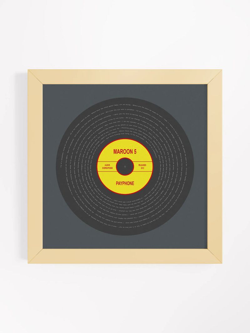 Maroon 5 - Payphone Vinyl Poster