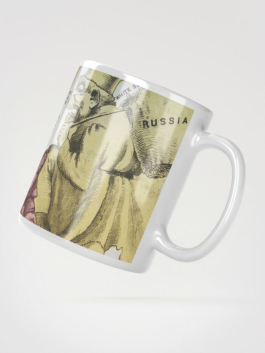 European Caricature Map White Glossy Mug product image (2)