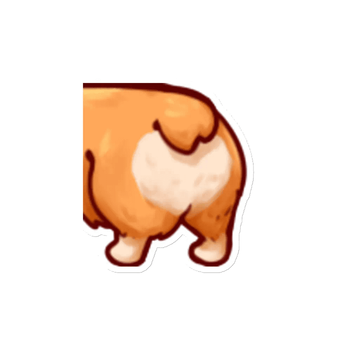Corgi Heart Butt Die-Cut Magnet product image (2)