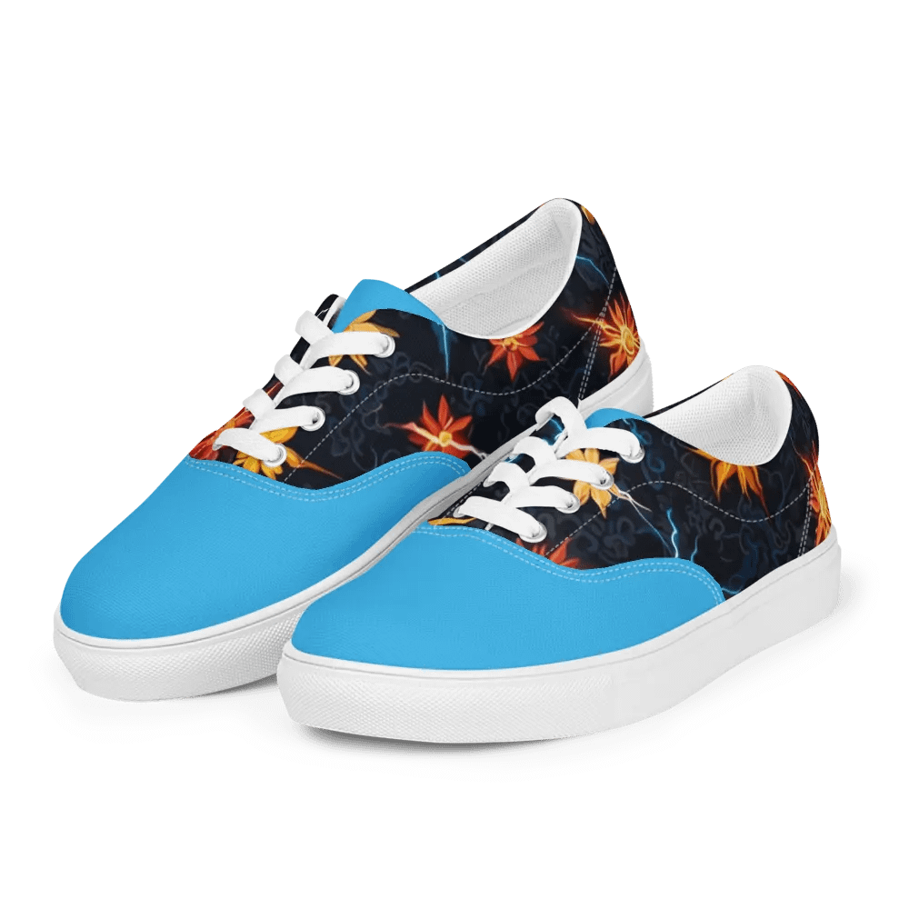 Electric Blooms Lace-Up Canvas Shoes product image (12)