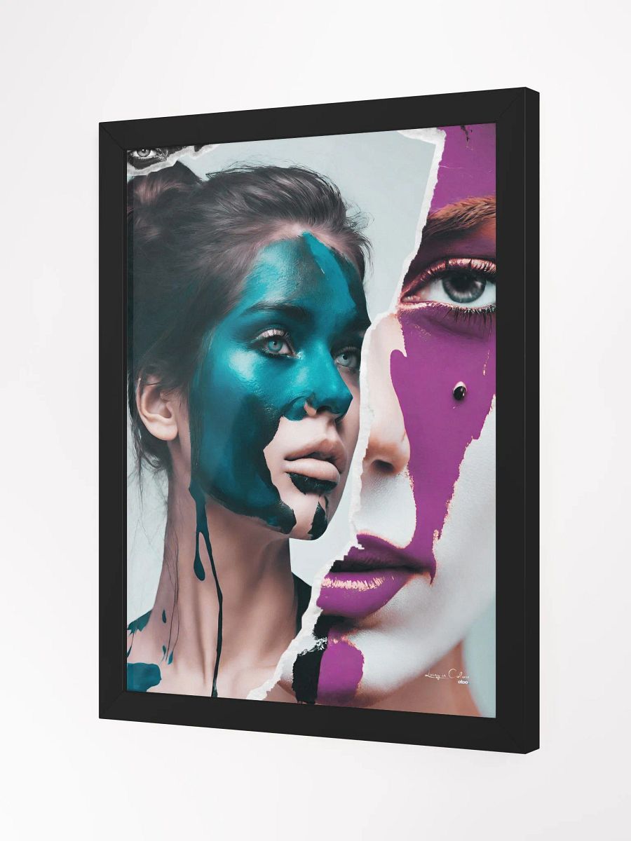 Living in Colors | Three color clash | Framed Collage Painting product image (3)