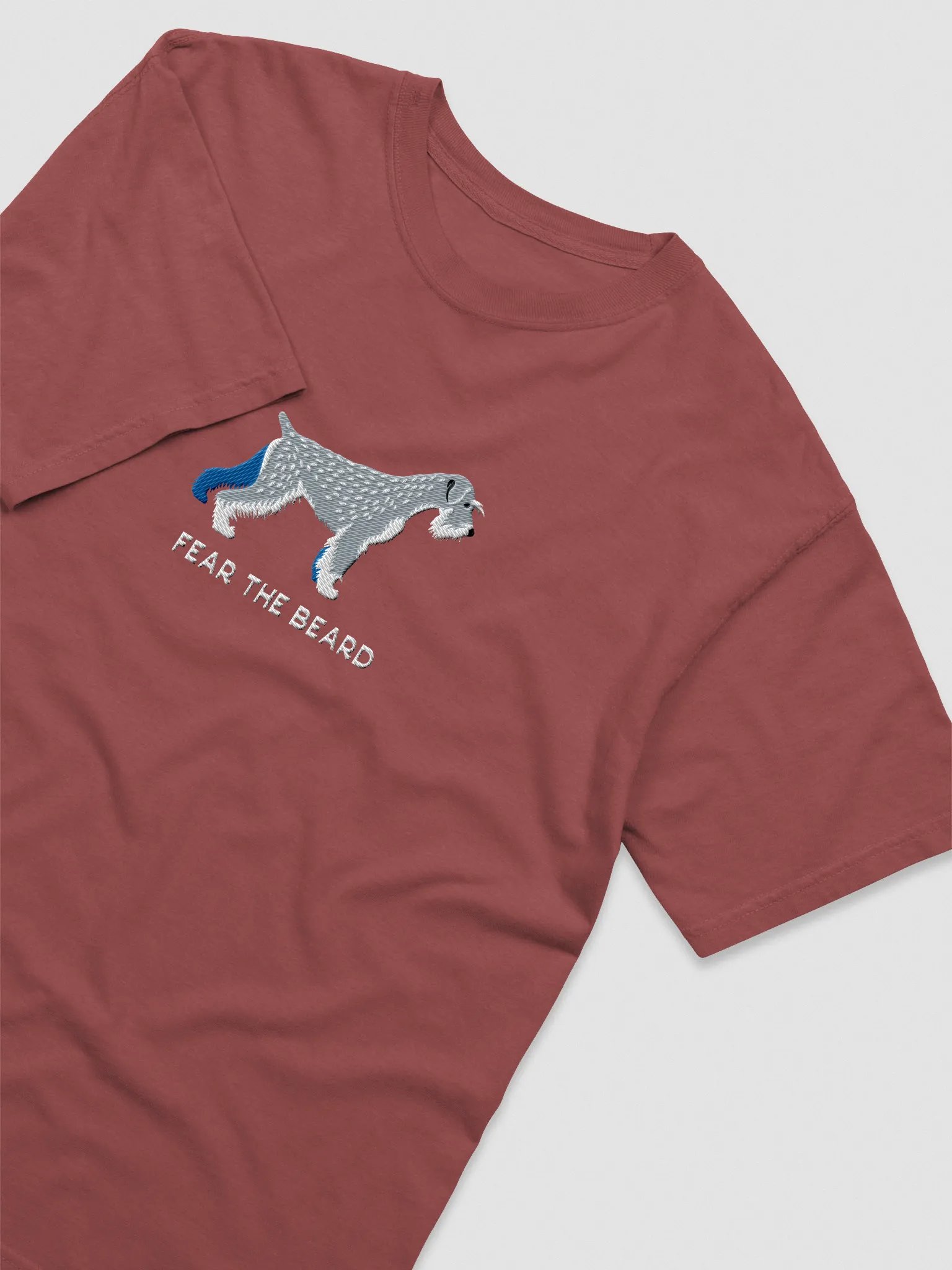 Fear the Beard T-Shirt(Embroidered) of a Standard Schnauzer product image (6)