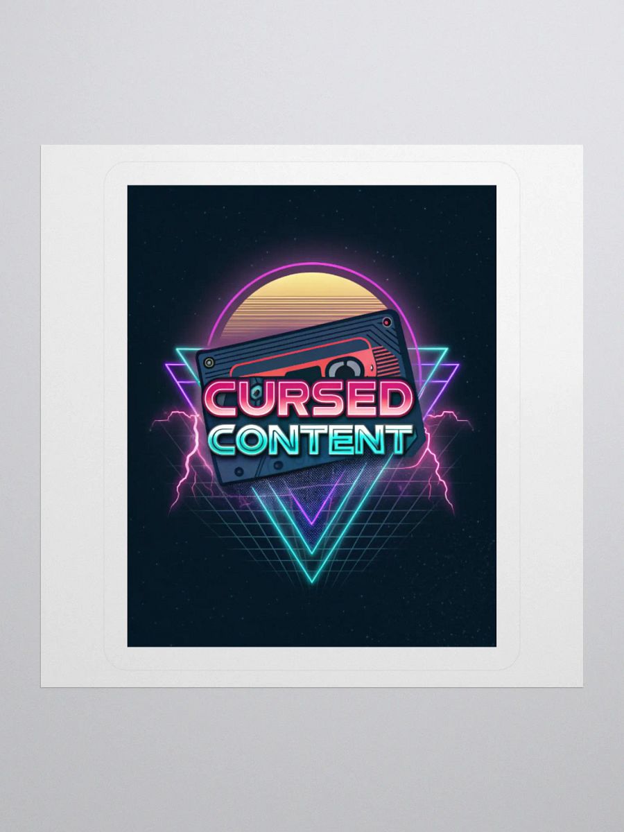 Cursed Content Retro Horror Cassette Sticker: Variant #2 product image (1)