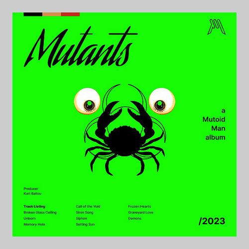 Custom created design by GrafikMetal celebrating the alternative thrash metal album Mutants by Mutoid Man, released on July 2...