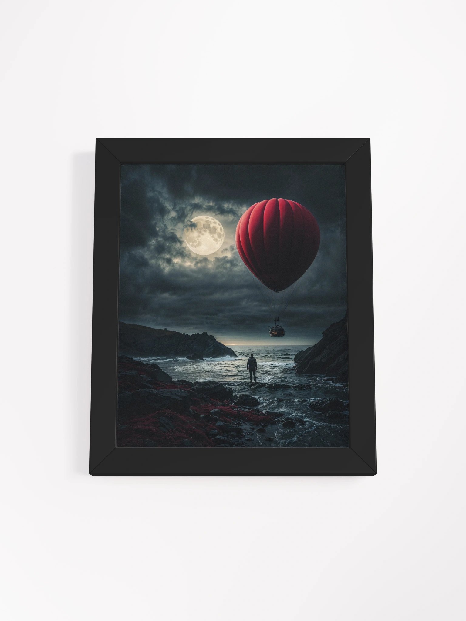 Departure Beneath the Full Moon Framed Print product image (1)