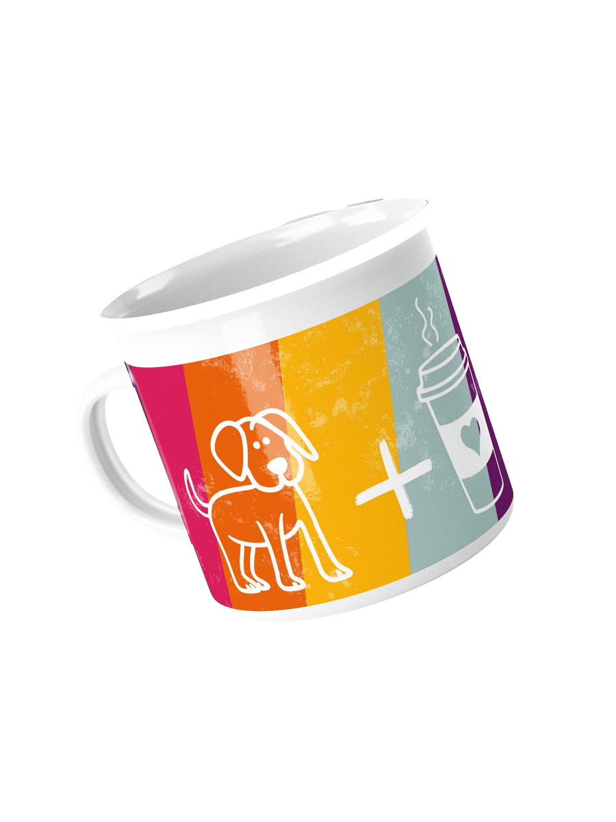 Dogs + Coffee = Happiness Enamel Mug product image (4)