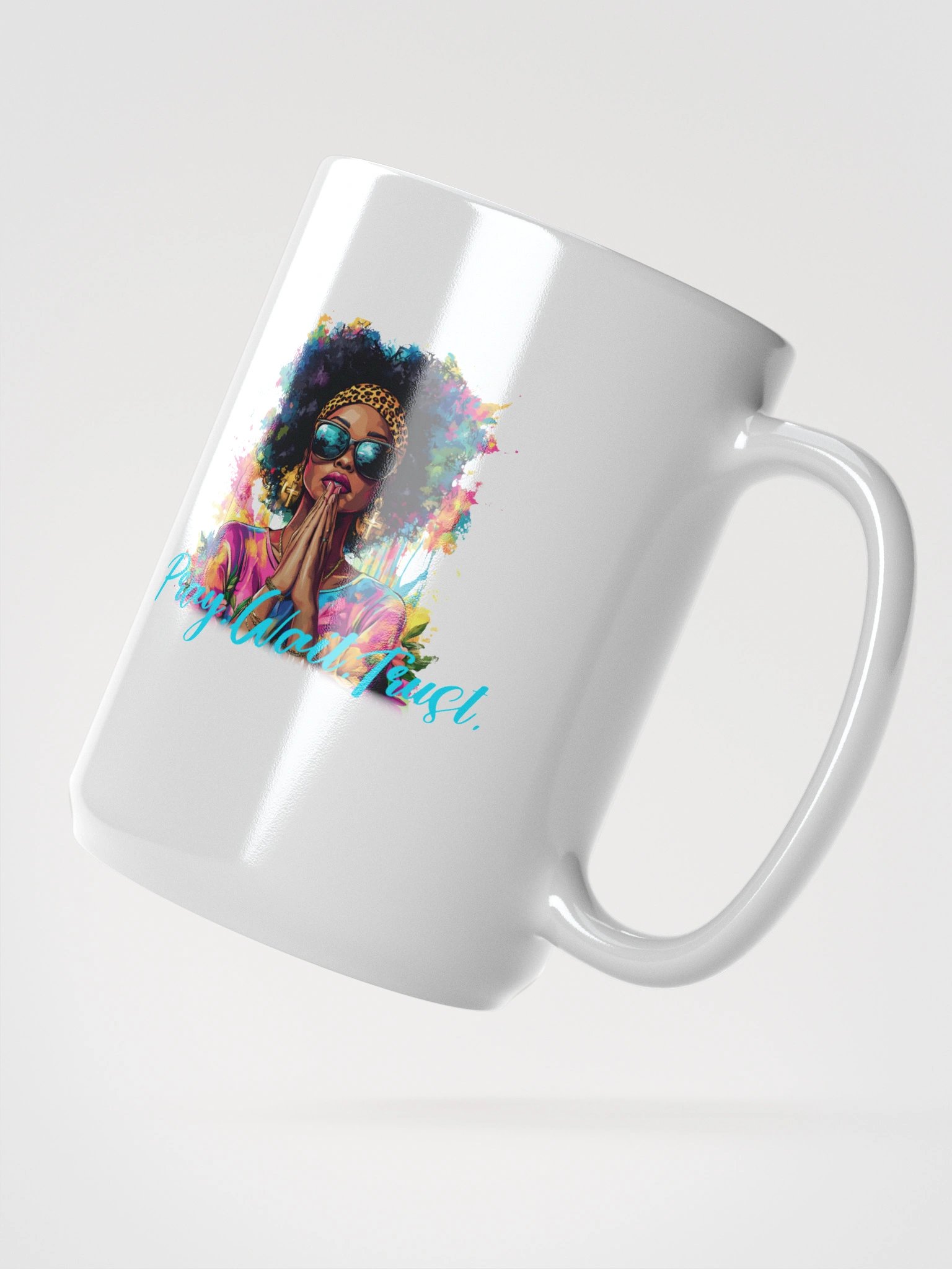 Afro Pray. Wait. Trust. Mug product image (3)