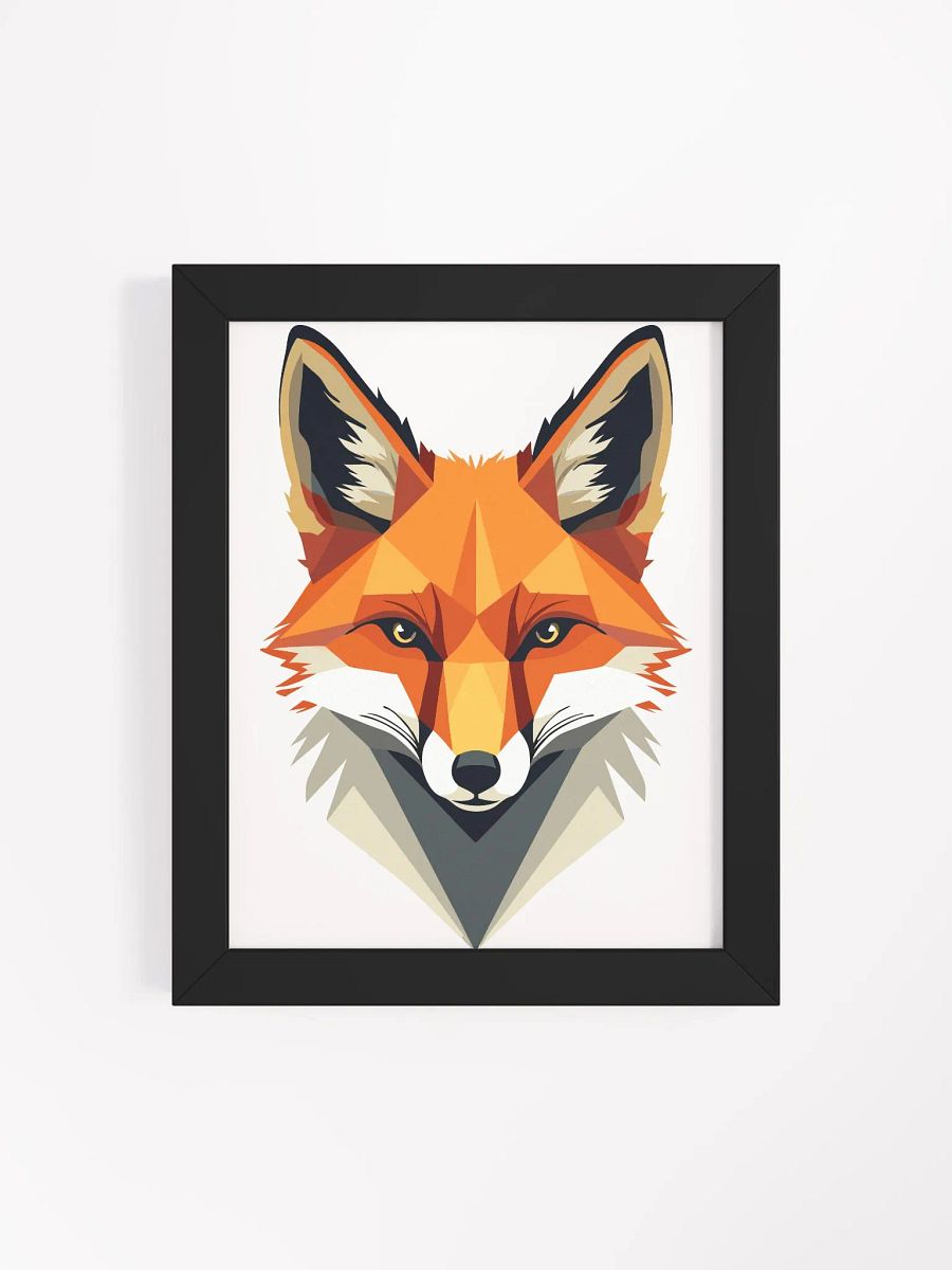 Modern Geometric Fox Head Framed Poster – Contemporary Wildlife Wall Art product image (52)