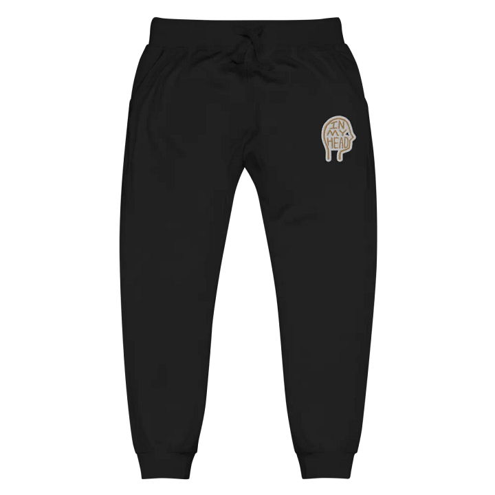 In My Head (brass bubble design) embroidered fleece joggers product image (12)