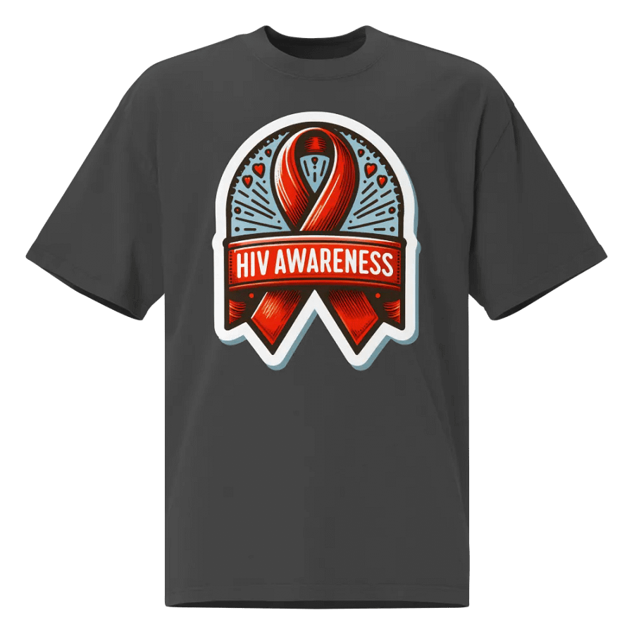 Bold HIV Awareness Ribbon Faded T-Shirt product image (1)