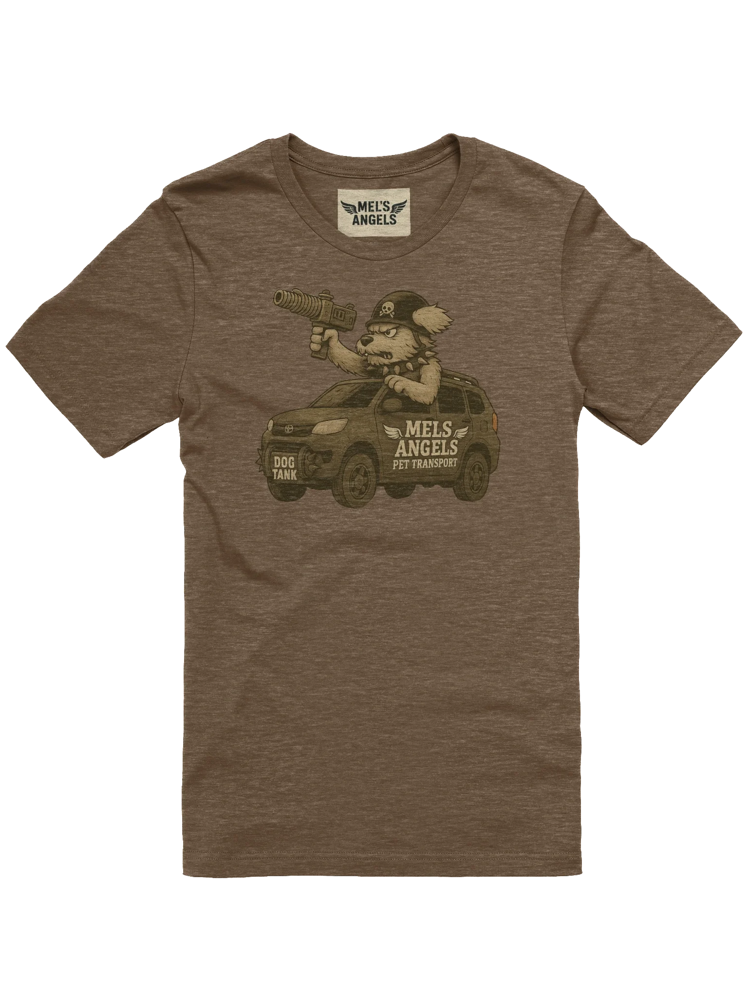 Mel’s Angels “Dog Tank” T-Shirt – Bella+Canvas Unisex Graphic Tee, Military-Style Rebel Dog Apparel product image (3)