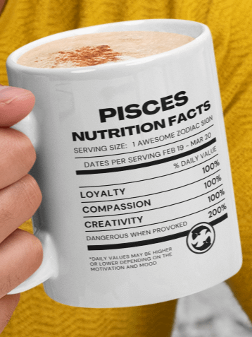 Pisces Nutrition Facts Mug product image (3)