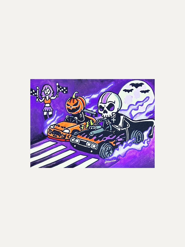 Spooky Street Race Art Print product image (1)