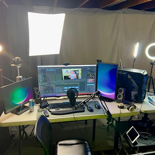 I upgraded my smaller monitor to a huge TV for my editing station. It’s actually pretty incredible. #editing #streaming #cont...