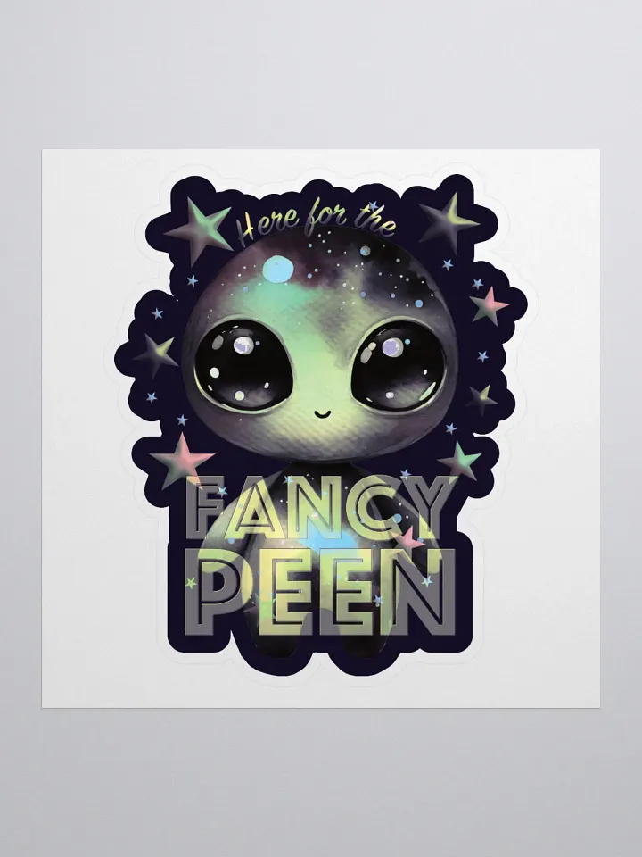 Fancy Alien Sticker (Silver/Green Dude) product image (2)