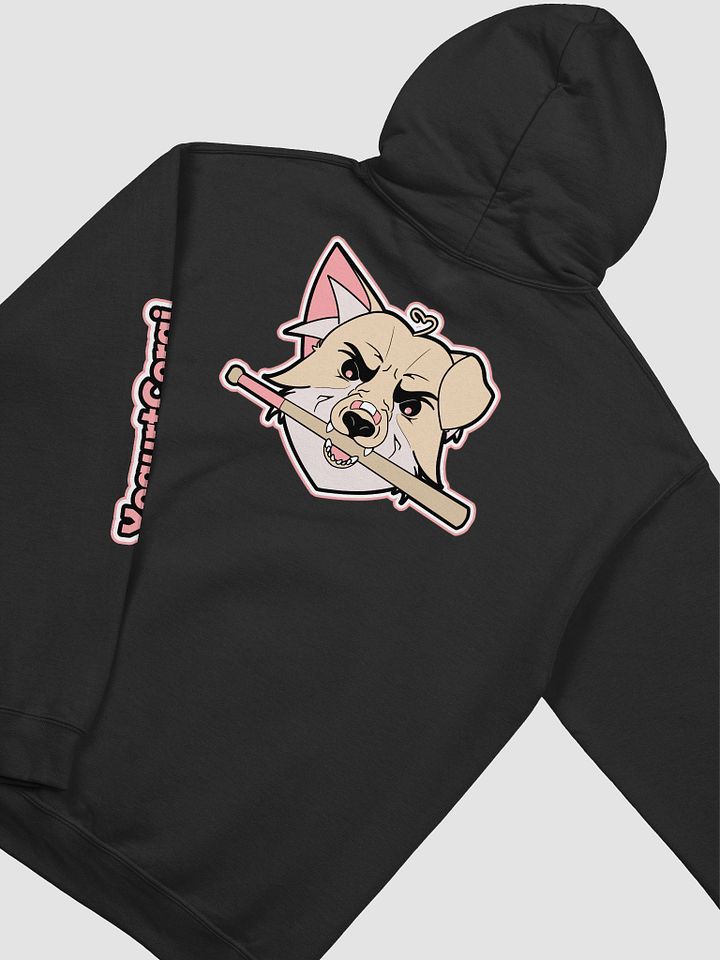 Angy Corgi Hoodie (solid with sleeve prints) product image (1)
