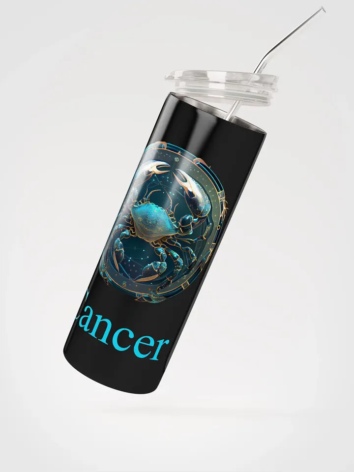Cancer Zodiac Stainless Steel Tumbler: Embrace Cosmic Comfort! ♋ product image (2)