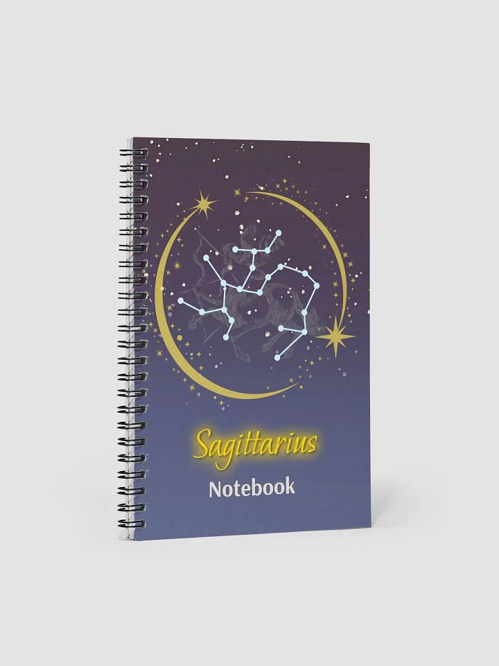 Personalized Sagittariu Zodiac Spiral Dotted Notebook Journal – Starry Constellation Gift for Astrology Lovers, Birthday, Valentine, Christmas, Horoscope, Celestial, Moon, Stars, Stationery, Sketching product image (1)