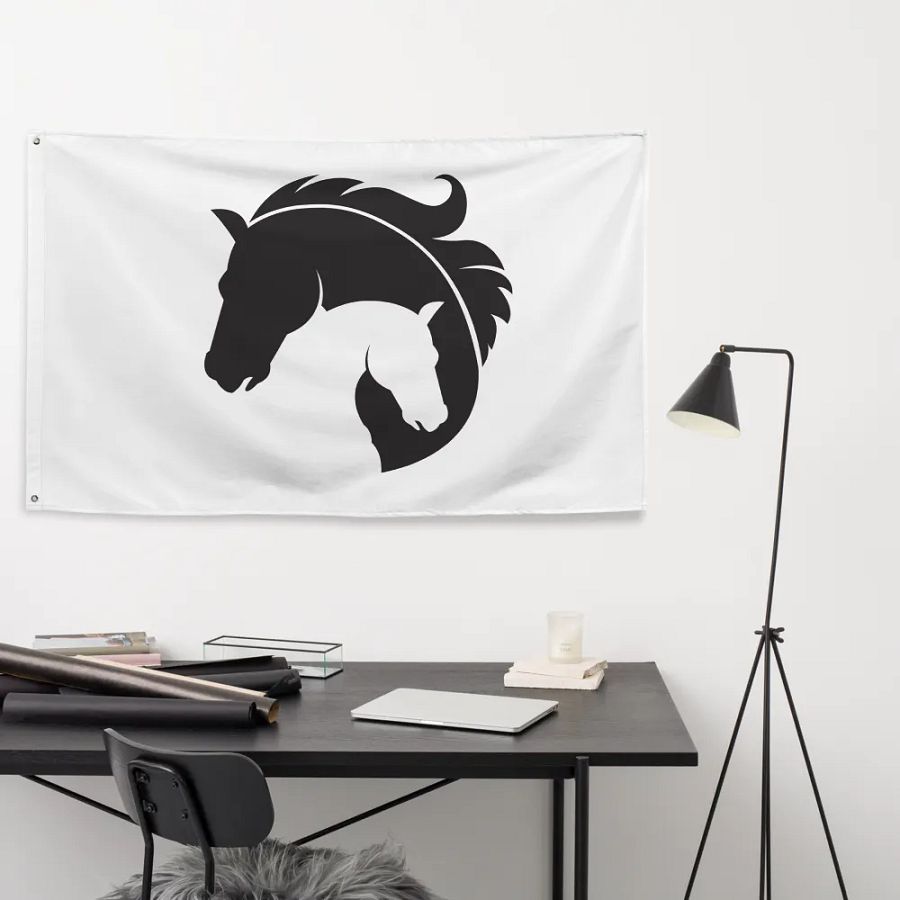 Mystical Equine YinYang Emblem Flag product image (9)