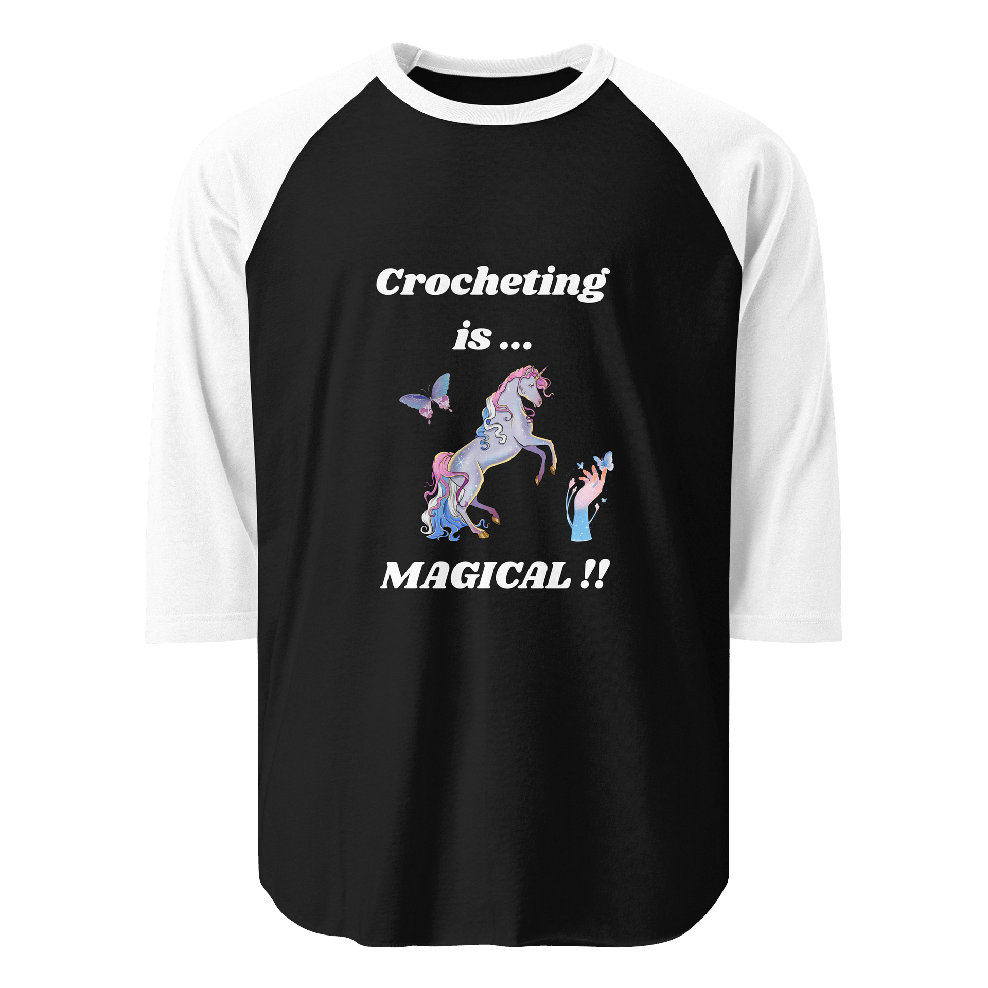 Crocheting is Magical Raglan Tee product image (1)