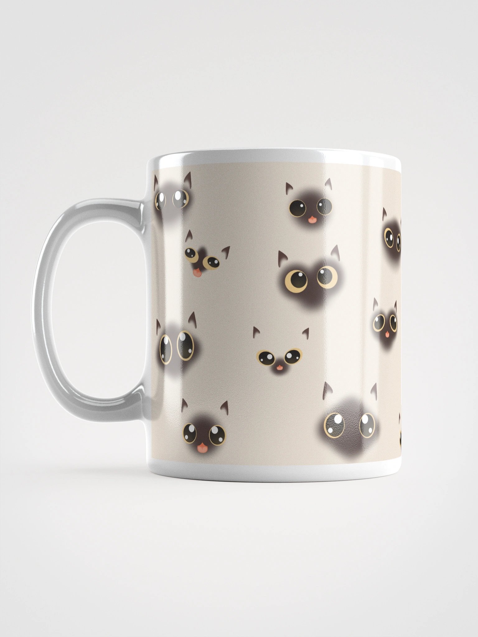 Siamese Cat Faces (Yellow Eyes) Mug product image (3)