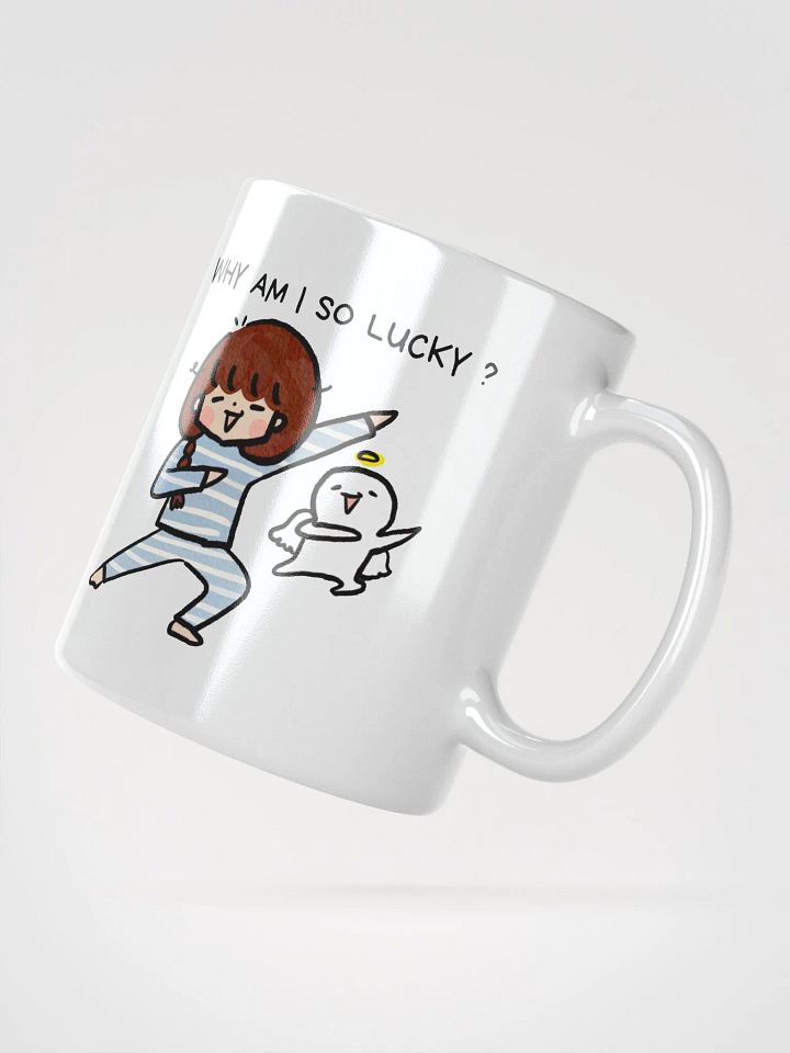 WHY AM I SO LUCKY | White Glossy Mug product image (2)
