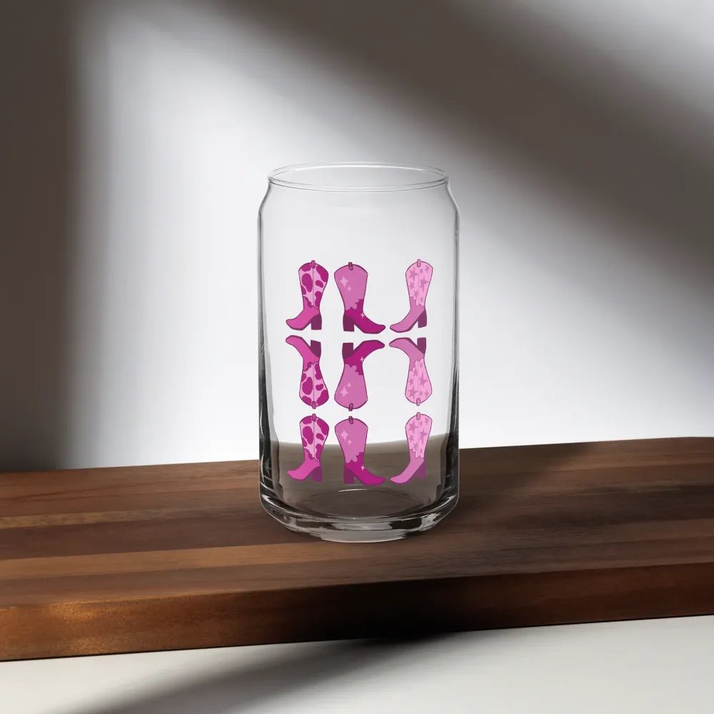 Pretty In Pink Boots Glass Cup product image (35)
