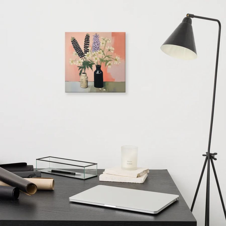 Art2401-62 Vase Flowers Still Life - Canvas Print - sm product image (8)
