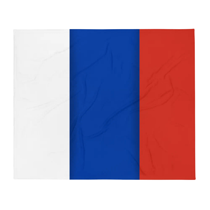 White Blue Red Flag Colored Throw Blanket product image (2)