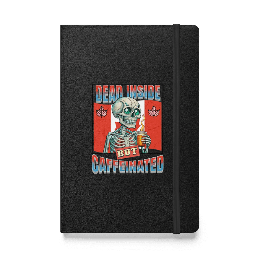 Dead Inside But Caffeinated Canada Skeleton Hardcover Notebook product image (1)