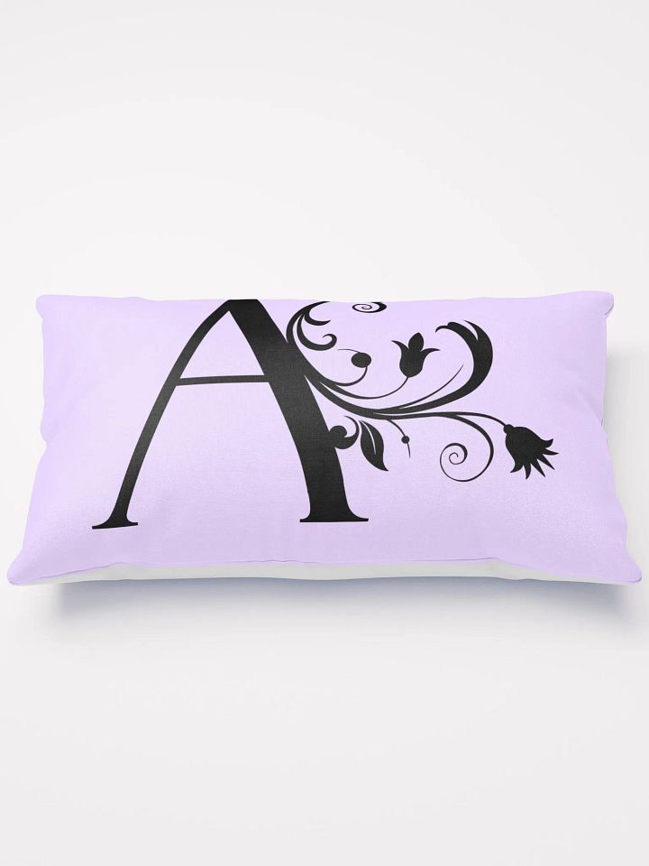 Letter A Lavender Throw Pillow product image (2)
